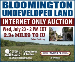 138 acres internet auction in Indiana