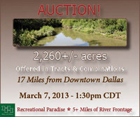 Land Auction Spotlight: 2,260 Acre TRBP Ranch in Dallas, Texas