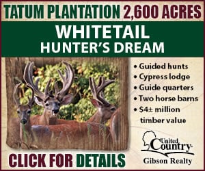 Featured Land: Tatum Plantation- 2,600 Acre Sportsman’s Paradise in Mississippi