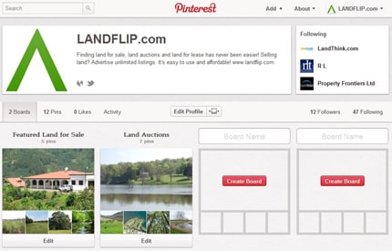 LANDFLIP Is Now on Pinterest!
